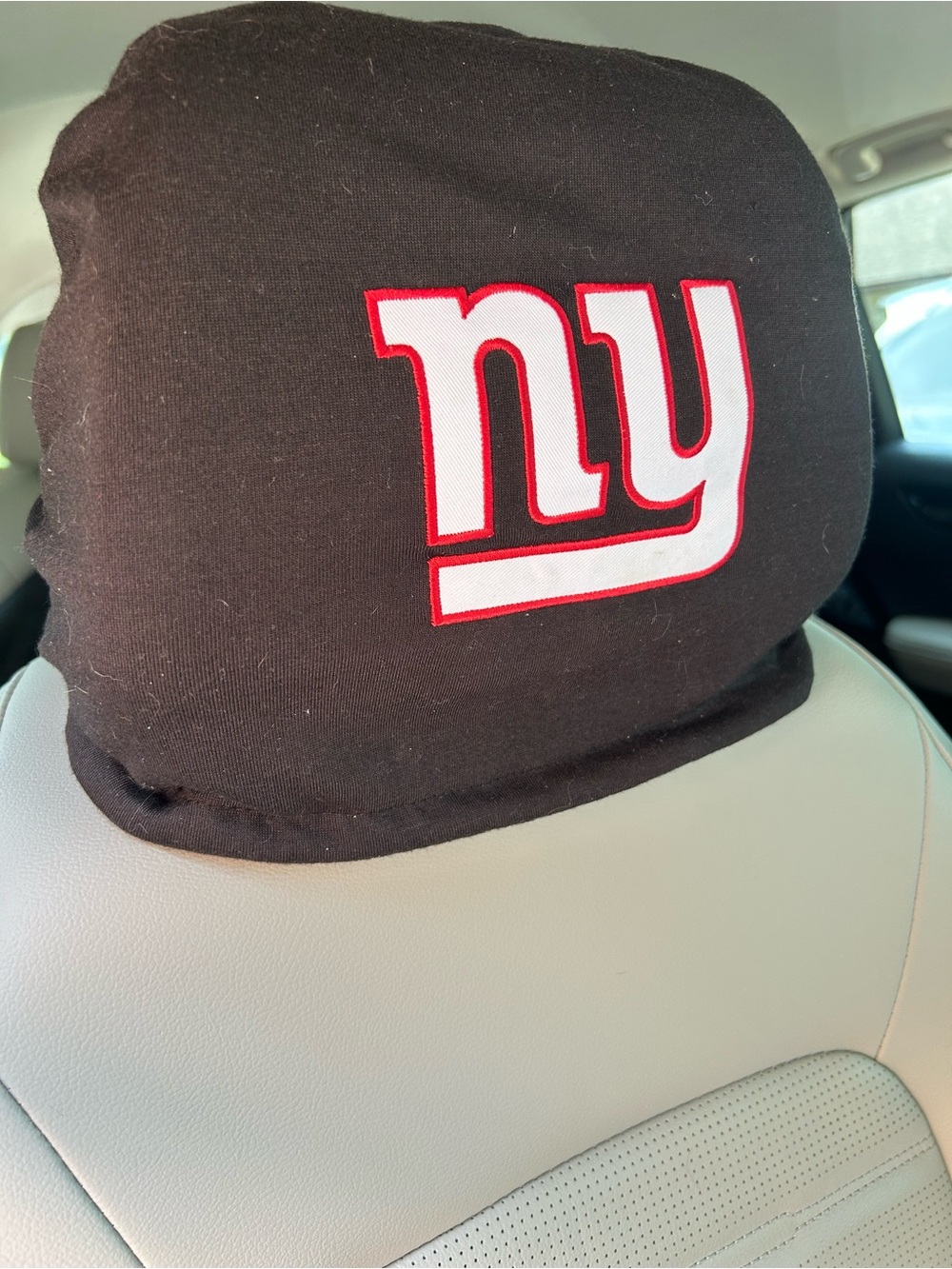NY Giants Car Headrest Cover